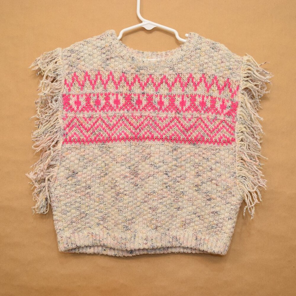 Cat & Jack Girls Knit Fringe Vest – Size 6/6X
